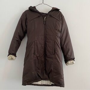 Tommy Hilfiger Brown Hooded Puffer Coat